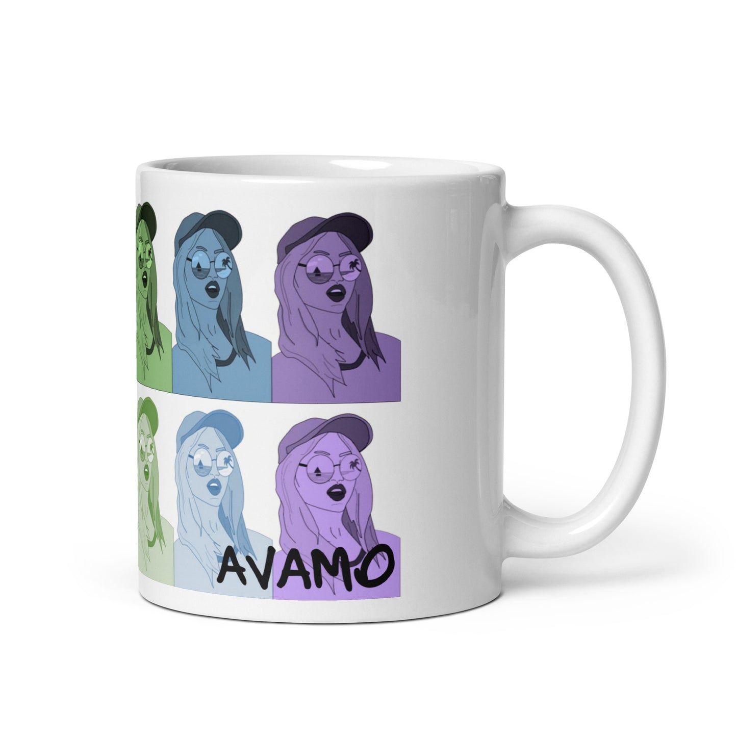White Avamo glossy mug